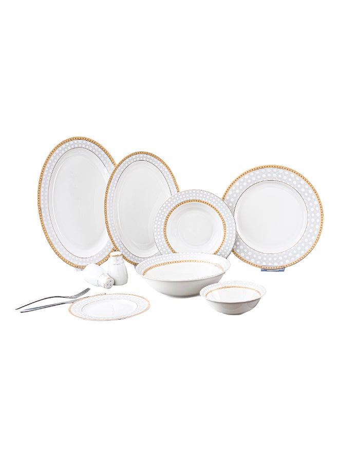 طقم عشاء بتصميم عصري عالي الجودة 30 قطعة ألوان متعددة 27.5 x 29.5 x 35.5 سم 95897